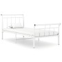 Estructura de cama de metal blanco 100x200 cm de vidaXL, Camas y somieres - Ref: Foro24-325034, Precio: 72,65 €, Descuento: %