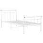 Estructura de cama de metal blanco 100x200 cm de vidaXL, Camas y somieres - Ref: Foro24-325034, Precio: 72,65 €, Descuento: %