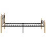 Estructura de cama madera maciza roble metal negro 100x200 cm de vidaXL, Camas y somieres - Ref: Foro24-324912, Precio: 90,05...
