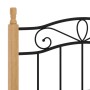 Estructura de cama madera maciza roble metal negro 100x200 cm de vidaXL, Camas y somieres - Ref: Foro24-324912, Precio: 90,05...