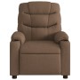 Sillón reclinable con masaje de tela marrón en Sillones | Comprar online en Foru.es