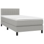 Cama box spring colchón y luces LED tela gris claro 100x200 cm de vidaXL, Camas y somieres - Ref: Foro24-3133293, Precio: 325...