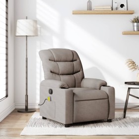 Sillón de masaje reclinable de tela gris taupé en Sillones | Comprar online en Foru.es