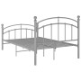 Estructura de cama de metal gris 120x200 cm de vidaXL, Camas y somieres - Ref: Foro24-324975, Precio: 90,86 €, Descuento: %