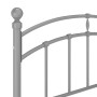 Estructura de cama de metal gris 120x200 cm de vidaXL, Camas y somieres - Ref: Foro24-324975, Precio: 90,86 €, Descuento: %
