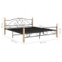 Estructura de cama de metal negra 180x200 cm de vidaXL, Camas y somieres - Ref: Foro24-324944, Precio: 177,12 €, Descuento: %