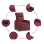 Sillón reclinable de tela rojo tinto en Sillones | Comprar online en Foru.es