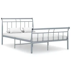 Graues Metallbettgestell 120x200 cm von vidaXL, Betten und Lattenroste - Ref: Foro24-325038, Preis: 90,31 €, Rabatt: %