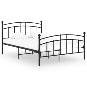 Estructura de cama de metal negro 200x200 cm de vidaXL, Camas y somieres - Ref: Foro24-324985, Precio: 149,27 €, Descuento: %