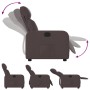 Sillón reclinable de tela marrón oscuro en Sillones | Comprar online en Foru.es