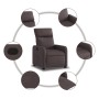 Sillón reclinable de tela marrón oscuro en Sillones | Comprar online en Foru.es