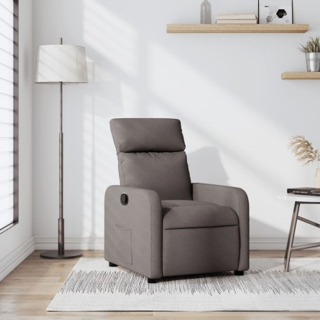 Sillón reclinable de tela gris taupe en Sillones | Comprar online en Foru.es