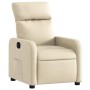 Sillón reclinable de tela crema en Sillones | Comprar online en Foru.es