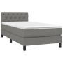 Cama box spring colchón y luces LED tela gris oscuro 80x200 cm de vidaXL, Camas y somieres - Ref: Foro24-3133350, Precio: 287...