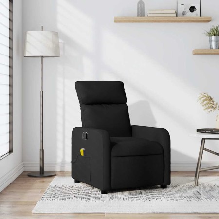 Sillón reclinable de masaje de tela negro en Sillones | Comprar online en Foru.es