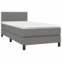 Cama box spring colchón y luces LED tela gris oscuro 100x200 cm de vidaXL, Camas y somieres - Ref: Foro24-3133054, Precio: 32...