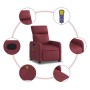 Sillón de masaje reclinable de tela color vino tinto en Sillones | Comprar online en Foru.es