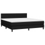 Cama box spring colchón y luces LED tela negro 180x200 cm de vidaXL, Camas y somieres - Ref: Foro24-3133335, Precio: 553,21 €...