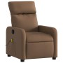 Sillón reclinable con masaje de tela marrón en Sillones | Comprar online en Foru.es