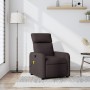 Sillón de masaje reclinable de tela marrón oscuro en Sillones | Comprar online en Foru.es