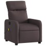 Sillón de masaje reclinable de tela marrón oscuro en Sillones | Comprar online en Foru.es