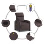 Sillón de masaje reclinable de tela marrón oscuro en Sillones | Comprar online en Foru.es