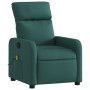 Sillón de masaje reclinable de tela verde oscuro en Sillones | Comprar online en Foru.es