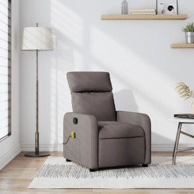 Sillón de masaje reclinable de tela gris taupé en Sillones | Comprar online en Foru.es