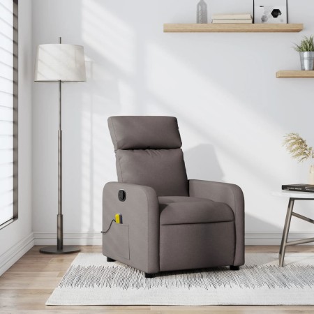 Sillón de masaje reclinable de tela gris taupé en Sillones | Comprar online en Foru.es
