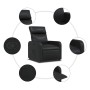 Sillón reclinable de cuero sintético negro en Sillones | Comprar online en Foru.es