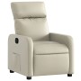 Sillón reclinable de cuero sintético crema en Sillones | Comprar online en Foru.es