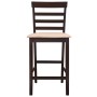 Taburetes de barra de cocina 2 unidades tela marrón de vidaXL, Taburetes de cocina - Ref: Foro24-241704, Precio: 151,64 €, De...