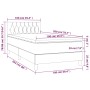 Cama box spring colchón y luces LED tela gris claro 100x200 cm de vidaXL, Camas y somieres - Ref: Foro24-3133373, Precio: 327...