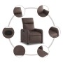 Sillón reclinable de cuero sintético marrón en Sillones | Comprar online en Foru.es