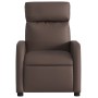 Sillón reclinable de cuero sintético marrón en Sillones | Comprar online en Foru.es