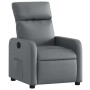 Sillón reclinable de cuero sintético gris en Sillones | Comprar online en Foru.es