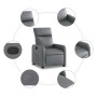 Sillón reclinable de cuero sintético gris en Sillones | Comprar online en Foru.es