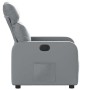 Sillón reclinable de cuero sintético gris en Sillones | Comprar online en Foru.es
