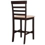 Taburetes de barra de cocina 2 unidades tela marrón de vidaXL, Taburetes de cocina - Ref: Foro24-241704, Precio: 151,64 €, De...