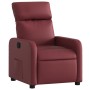 Sillón reclinable de cuero sintético rojo tinto en Sillones | Comprar online en Foru.es
