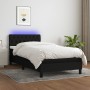 Cama box spring colchón y luces LED tela negro 90x190 cm de vidaXL, Camas y somieres - Ref: Foro24-3133359, Precio: 307,99 €,...