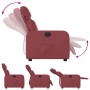 Sillón reclinable de cuero sintético rojo tinto en Sillones | Comprar online en Foru.es