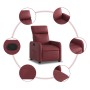 Sillón reclinable de cuero sintético rojo tinto en Sillones | Comprar online en Foru.es