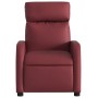Sillón reclinable de cuero sintético rojo tinto en Sillones | Comprar online en Foru.es