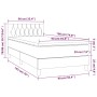 Cama box spring colchón y luces LED tela negro 90x190 cm de vidaXL, Camas y somieres - Ref: Foro24-3133359, Precio: 307,99 €,...