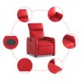 Sillón reclinable de cuero sintético rojo en Sillones | Comprar online en Foru.es