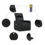 Sillón de masaje reclinable cuero sintético negro en Sillones | Comprar online en Foru.es