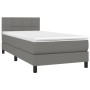 Cama box spring colchón y luces LED tela gris oscuro 100x200 cm de vidaXL, Camas y somieres - Ref: Foro24-3133134, Precio: 33...