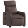 Sillón de masaje reclinable cuero sintético marrón en Sillones | Comprar online en Foru.es