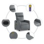 Sillón de masaje reclinable cuero sintético gris en Sillones | Comprar online en Foru.es